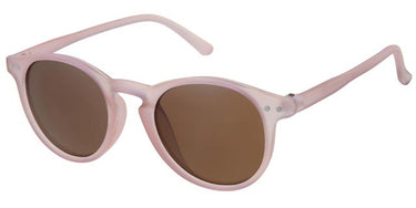 Classic slightly rounded transparent sunglasses for children 0-4 years - Transparent Sandy Pink
